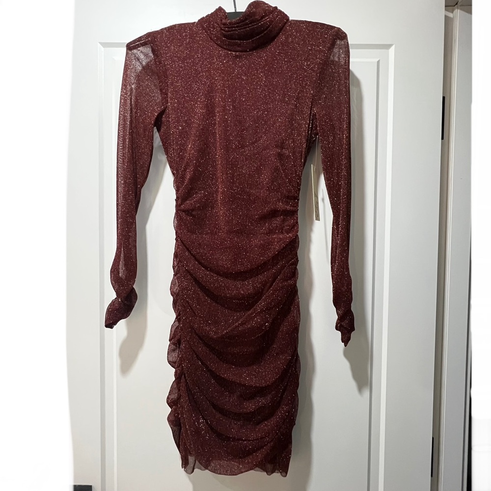 ELIZA J Ruched Shimmer Bodycon - Picture 4 of 12